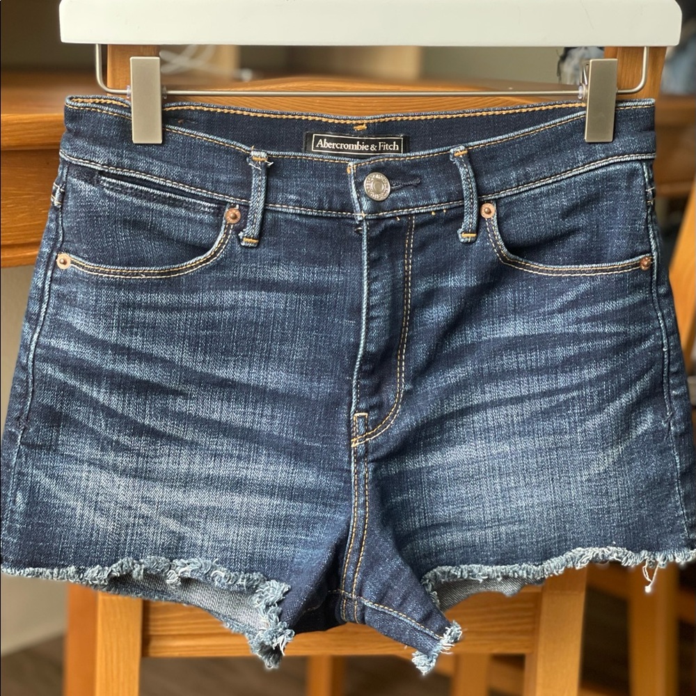 Abercrombie High Rise Stretch Cutoff Shorts